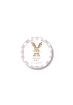 Adhesivos bautizo personalizables Vichy. 60 mm de diámetro.