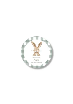 Adhesivos bautizo personalizables Vichy. 60 mm de diámetro.