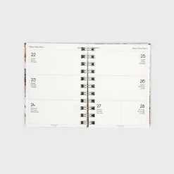 Agenda académica A6 2026-27 - Pressed Flowers Light