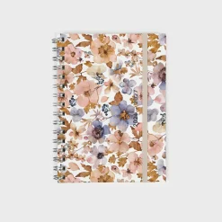 Agenda académica A5 2026-27 - Pressed Flowers Light