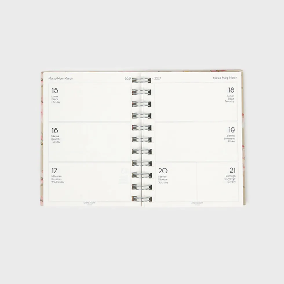 Agenda académica A6 2026-27 - Soft Magnolia