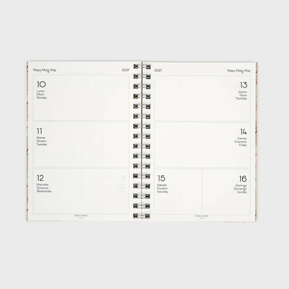 Agenda académica A5 2026-27 - Soft Magnolia