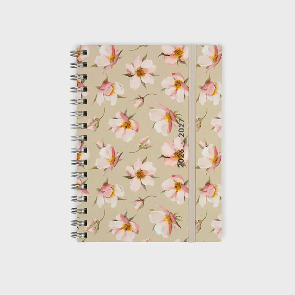 Agenda académica A5 2026-27 - Soft Magnolia