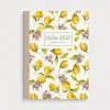 Agenda Mensual 2026-27 Castellano - 16 meses - Lemon Blossom