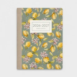 Agenda Mensual 2026-27 Castellano - 16 meses - Lemon Garden