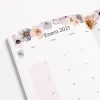 Agenda Mensual 2026-27 Castellano - 16 meses - Pressed Flowers Dark