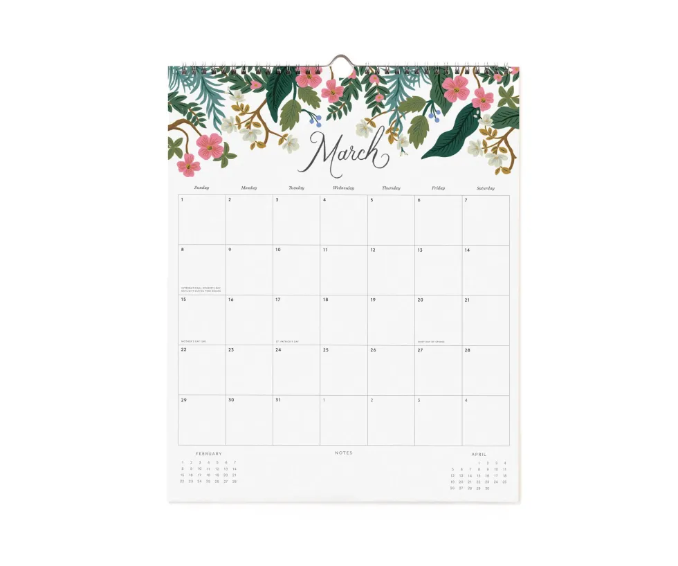 Calendario de pared 2026 - Dahlia - Rifle Paper