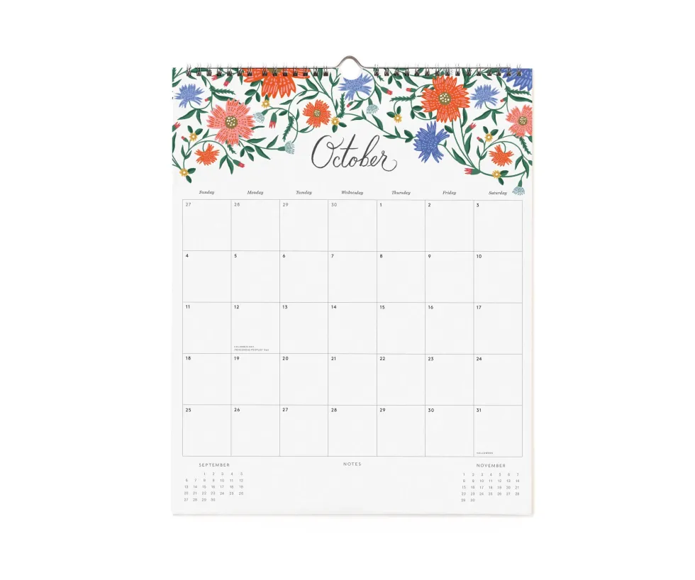 Calendario de pared 2026 - Dahlia - Rifle Paper