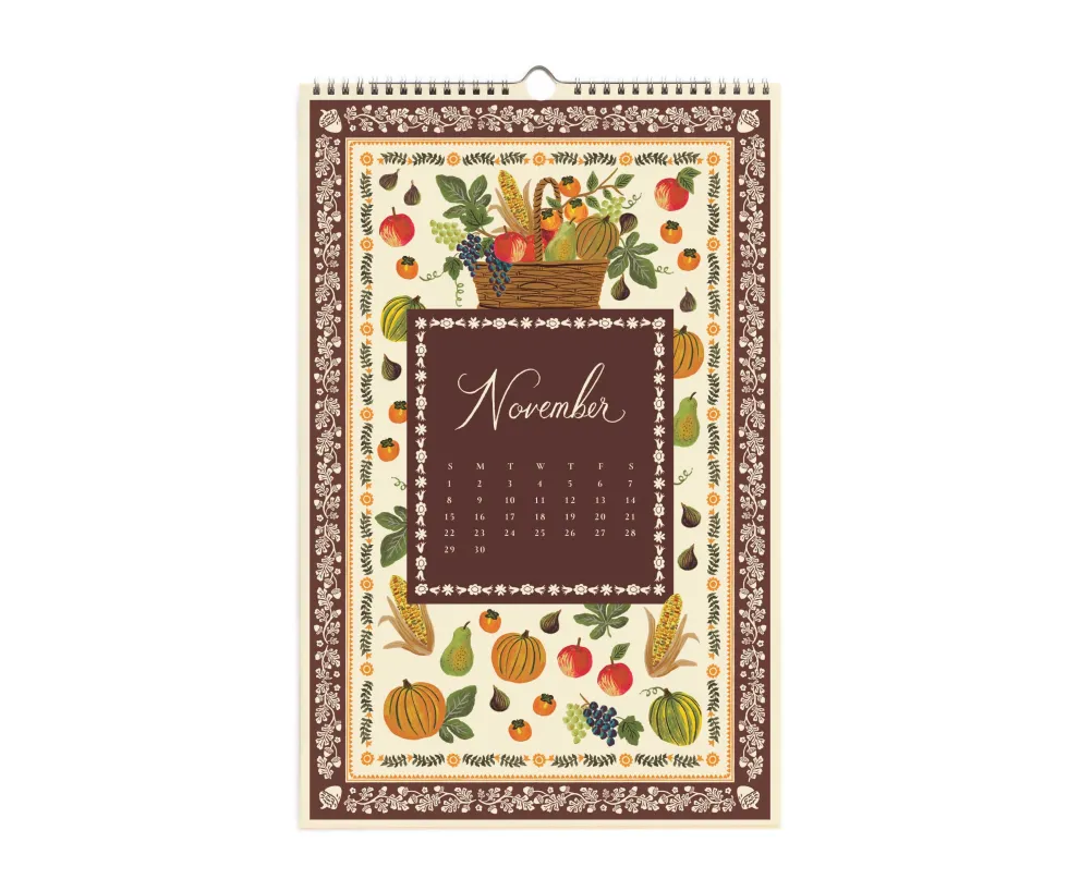 Calendario de pared 2026 - Flora - Rifle Paper