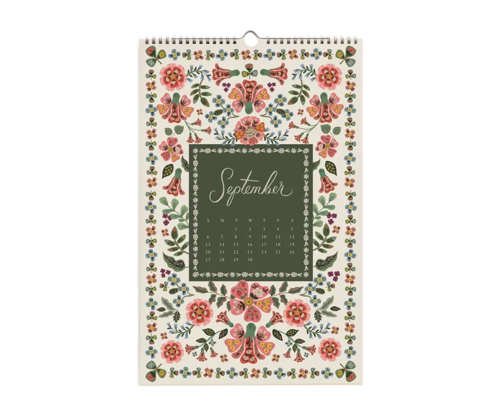 Calendario de pared 2026 - Flora - Rifle Paper