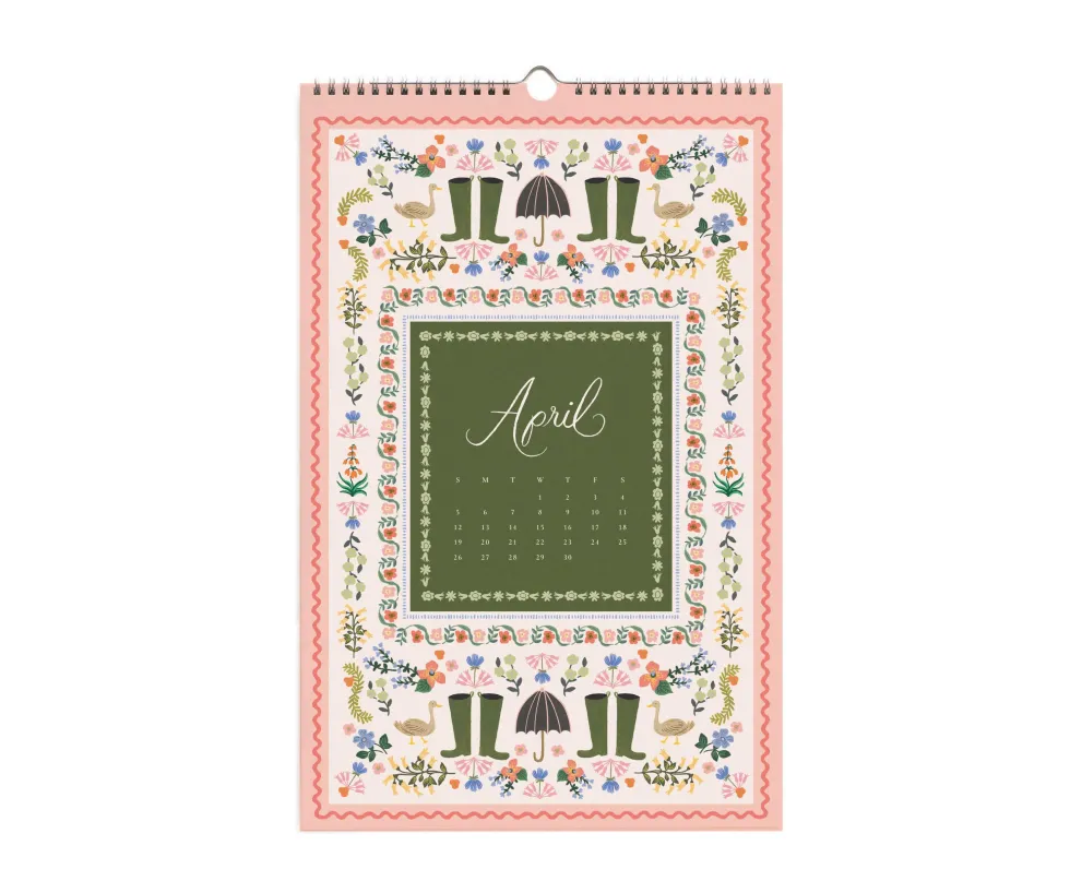 Calendario de pared 2026 - Flora - Rifle Paper