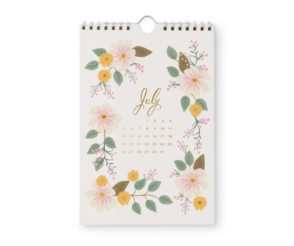 Calendario de pared 2026 - Strawberry Fields - Rifle Paper