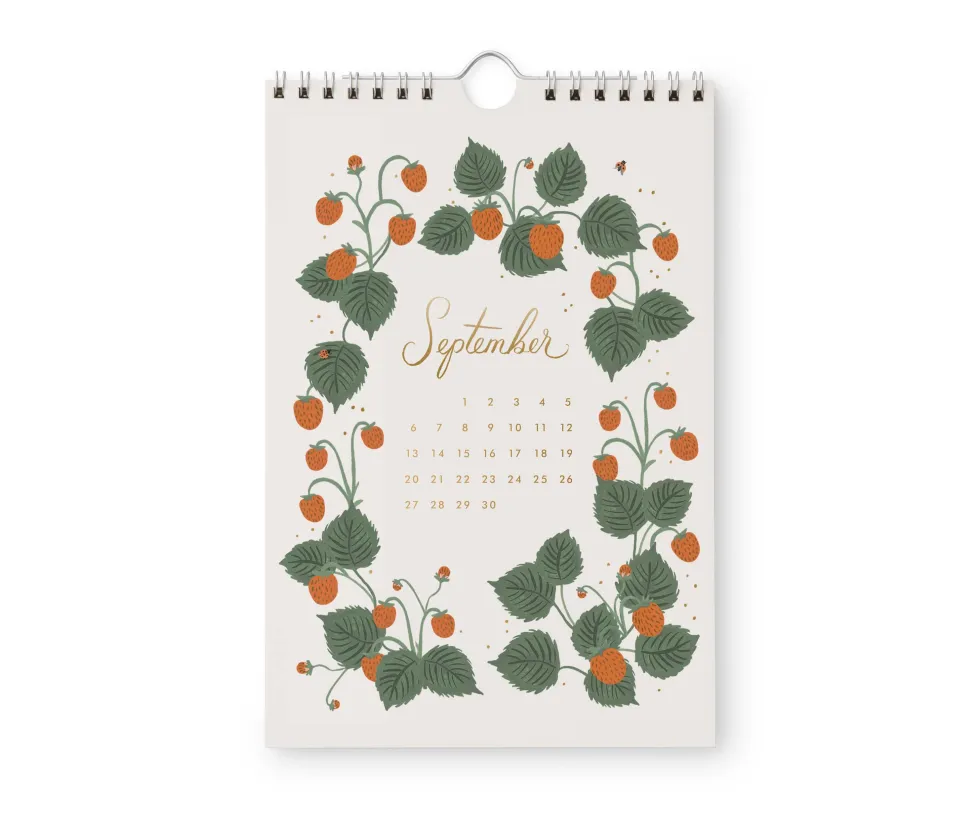 Calendario de pared 2026 - Strawberry Fields - Rifle Paper