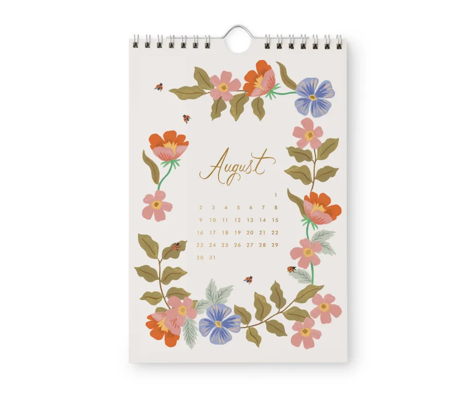 Calendario de pared 2026 - Strawberry Fields - Rifle Paper
