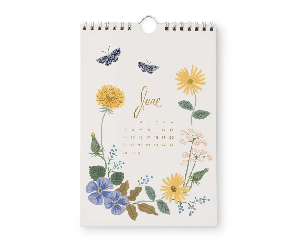 Calendario de pared 2026 - Strawberry Fields - Rifle Paper