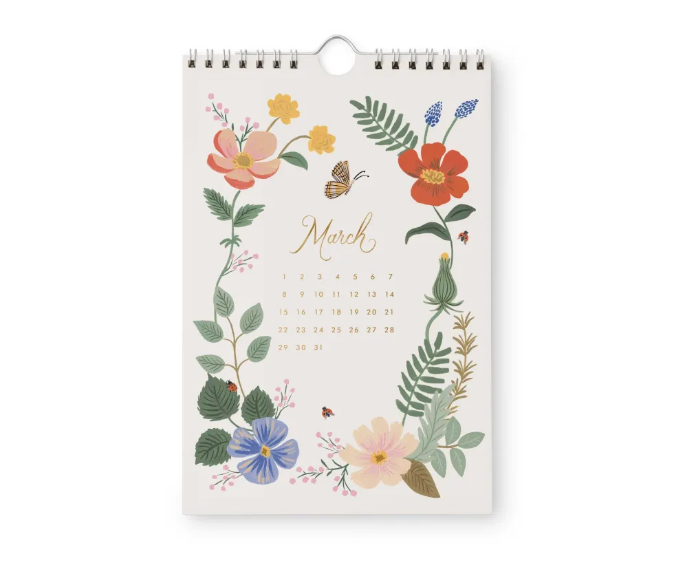 Calendario de pared 2026 - Strawberry Fields - Rifle Paper