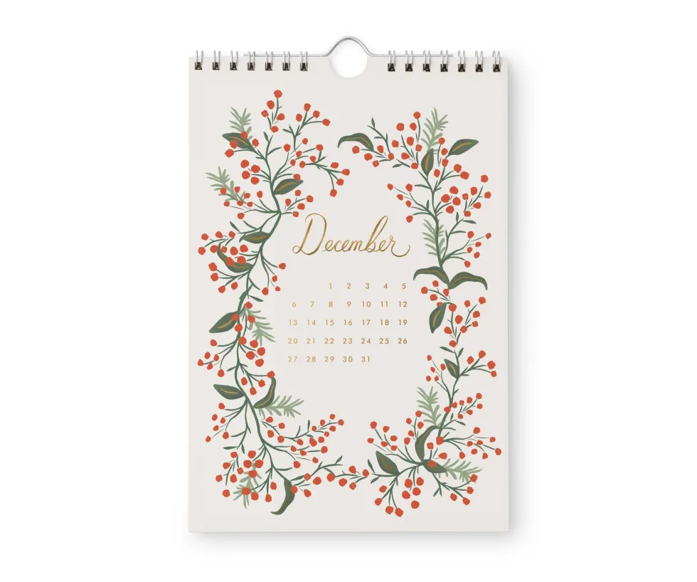 Calendario de pared 2026 - Strawberry Fields - Rifle Paper