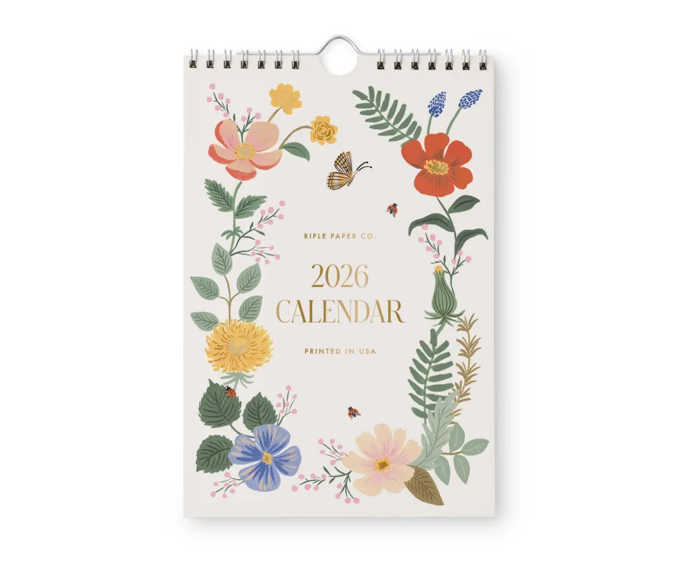 Calendario de pared 2026 - Strawberry Fields - Rifle Paper