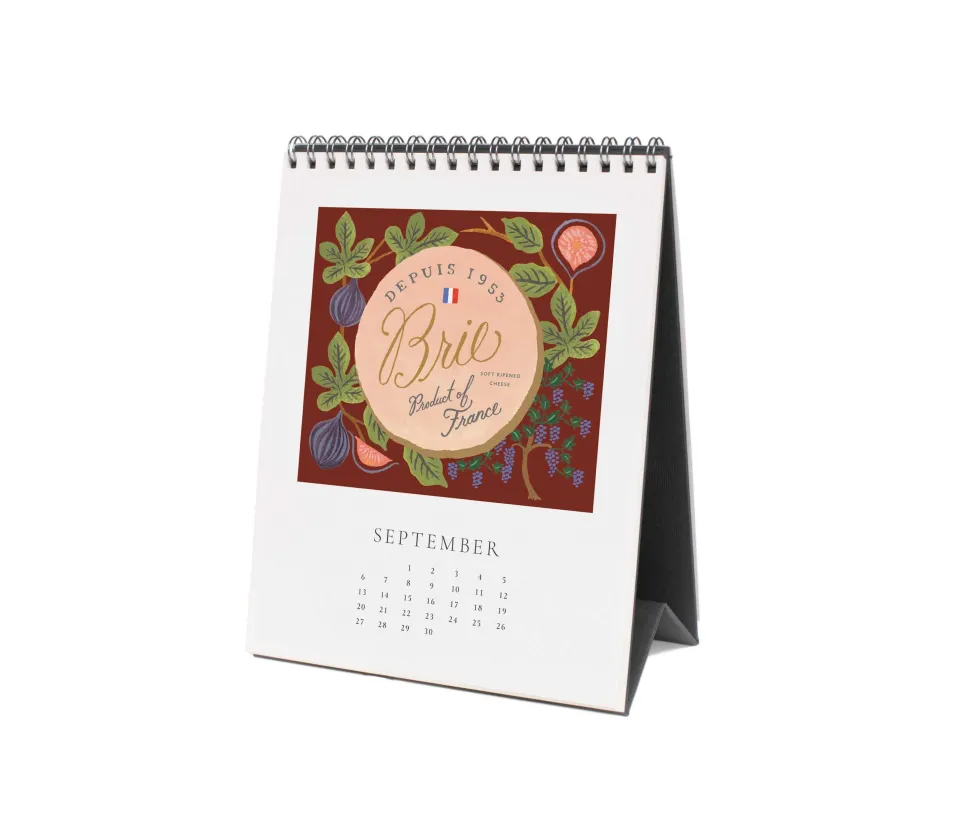 Calendario de sobremesa 2026 Cheese - Rifle Paper