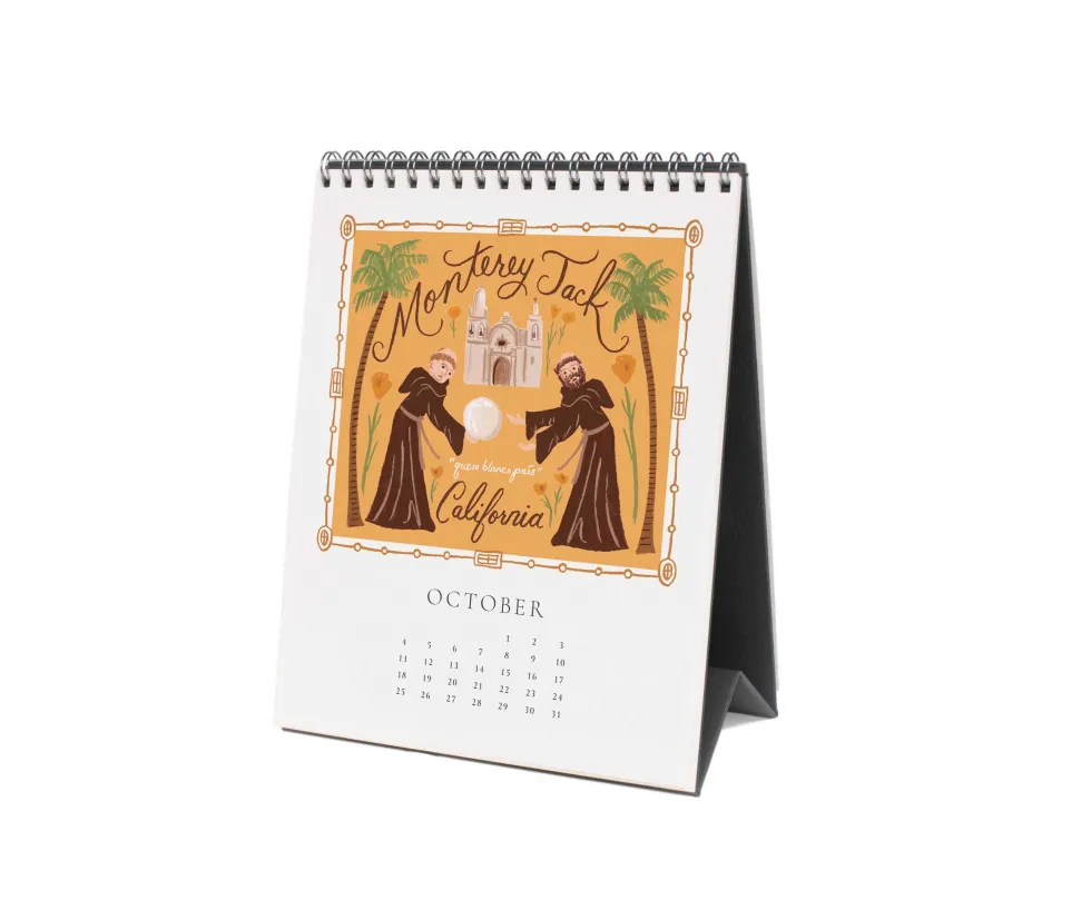 Calendario de sobremesa 2026 Cheese - Rifle Paper