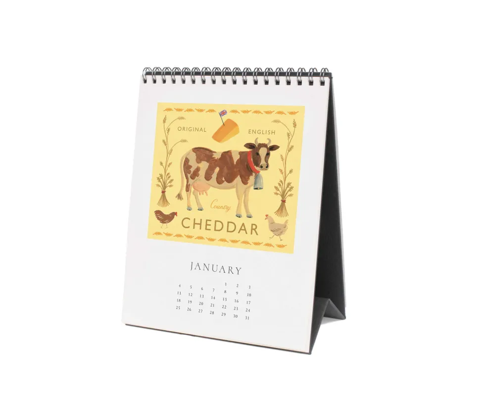 Calendario de sobremesa 2026 Cheese - Rifle Paper