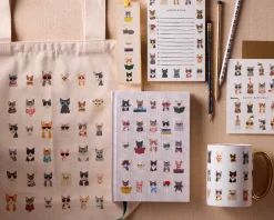 Diario personal bordado Gatos - Rifle Paper