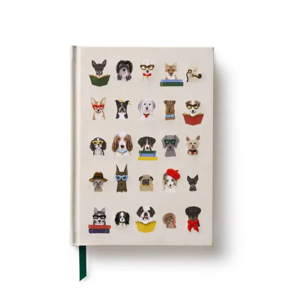 Diario personal bordado Perros - Rifle Paper
