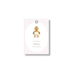 Etiqueta bautizo personalizable Rayas Animales. Tamaño 55x80mm.