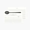 Fichas de Recetas Charcoal Sppon Recipe Cards - Rifle Paper Co.