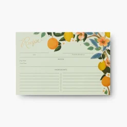Fichas de Recetas Citrus Grove - Rifle Paper Co.