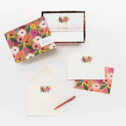 Juego de 12 Tarjetas y Sobres Juliet Rose