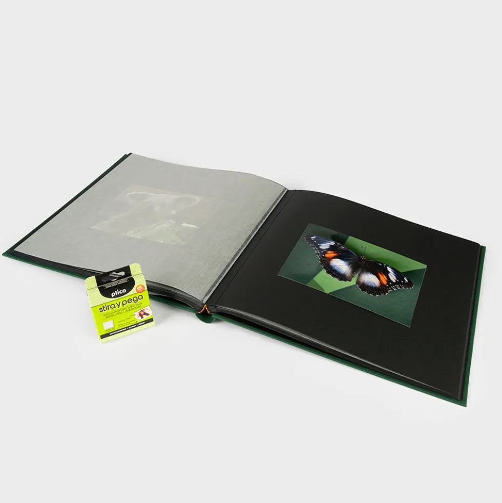 Álbum de fotos 35x35 cuadrado interior negro