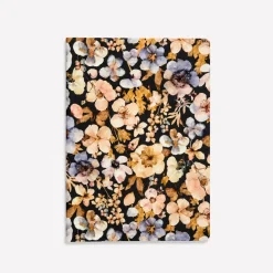 Libreta Grapada A5 36 hojas - Pressed Flowers Dark
