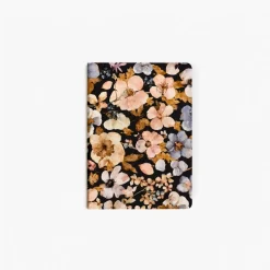 Libreta Grapada A6 36 hojas - Pressed Flowers Dark
