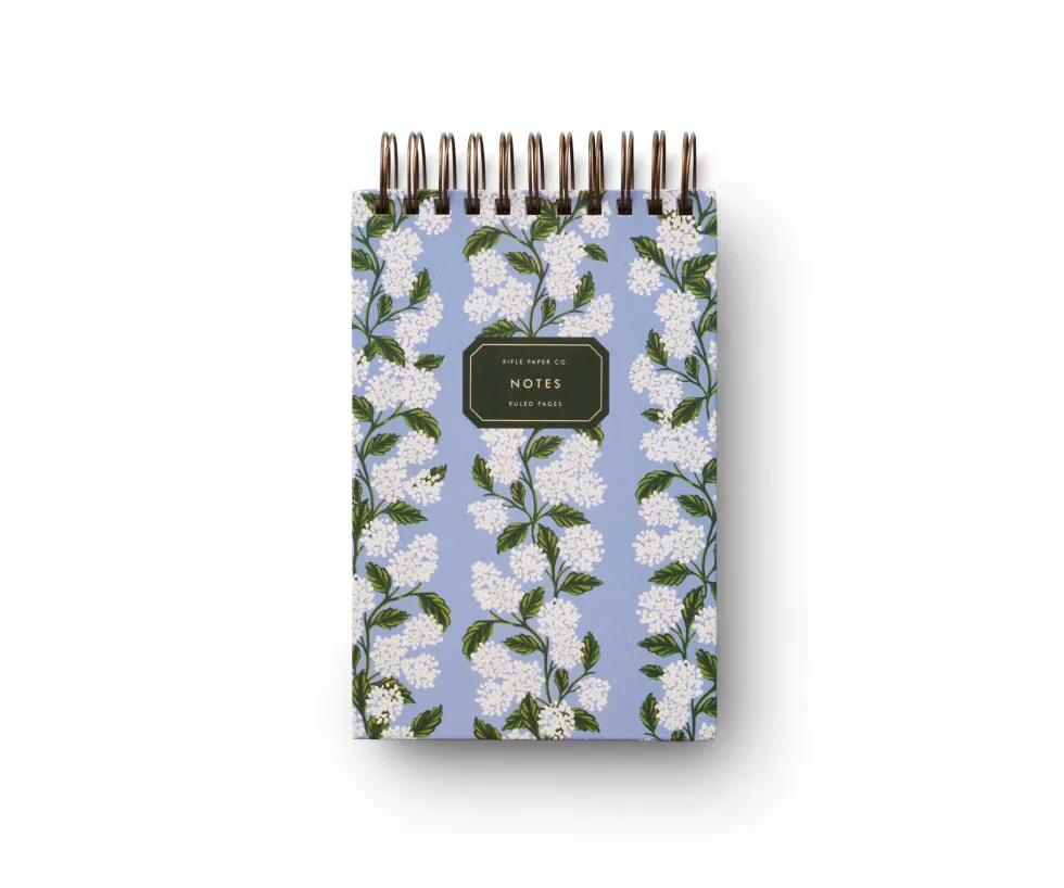 Libreta Hydrangea (espiral superior) - Rifle Paper co.