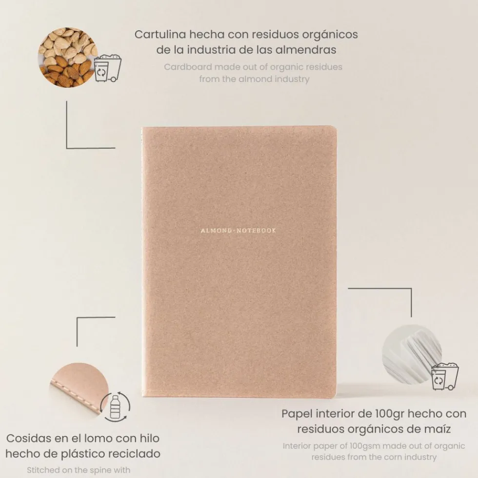 Libreta Orgánica A5 · Almond