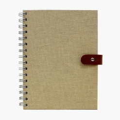 Libreta tela cierre cuero A5