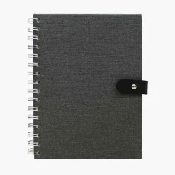 Libreta tela cierre cuero A5