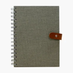 Libreta tela cierre cuero A5