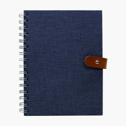 Libreta tela cierre cuero A5