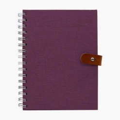 Libreta tela cierre cuero A5