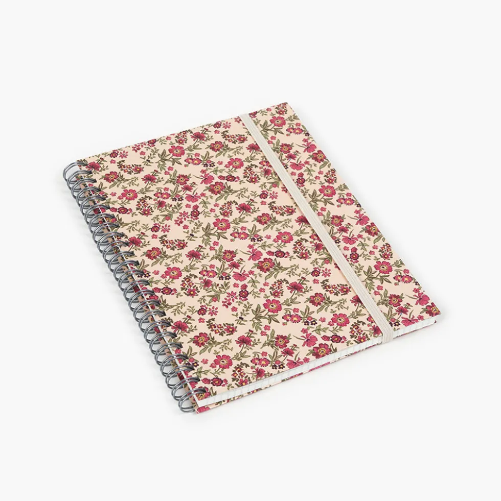 Libreta Wyro A5 Tapa Blanda Hojas Cuadrícula - Floral Roses