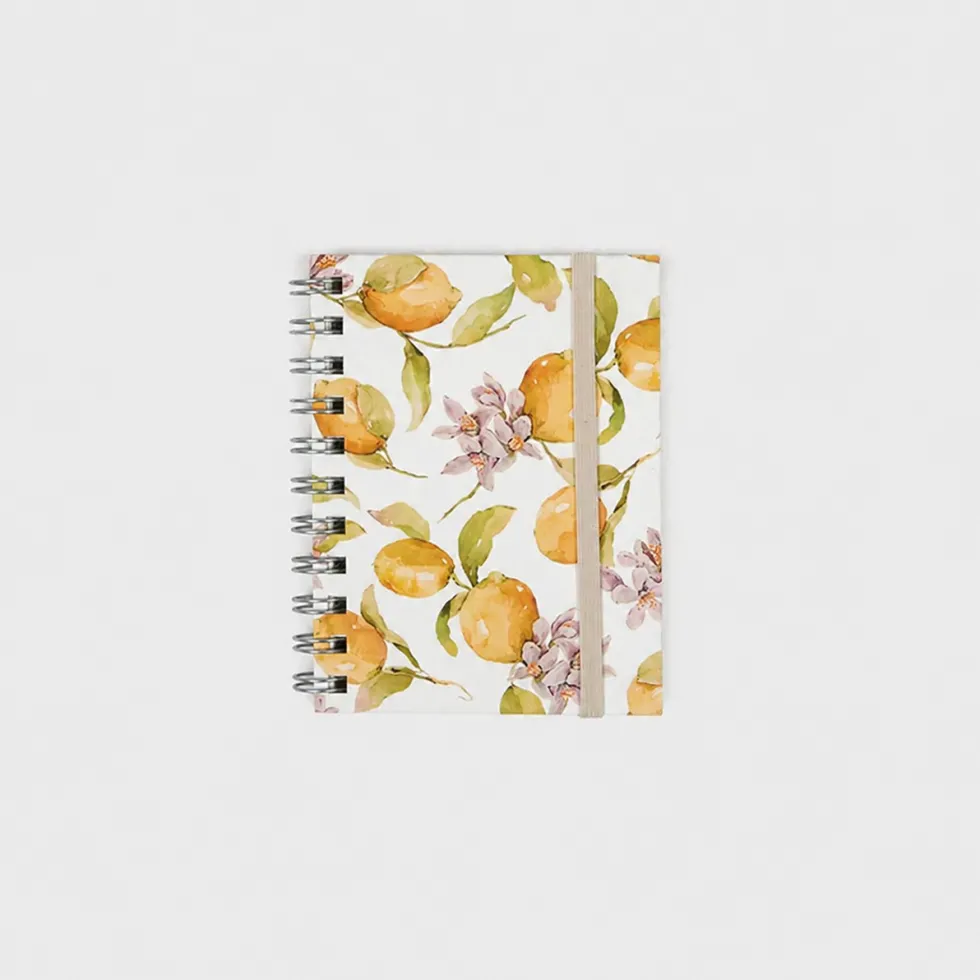 Libreta Wyro A6 Tapa Blanda Hojas Cuadrícula - Lemon Blossom