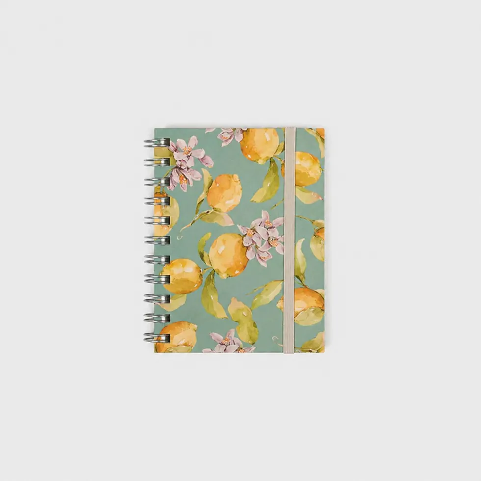 Libreta Wyro A6 Tapa Blanda Hojas Cuadrícula - Lemon Garden