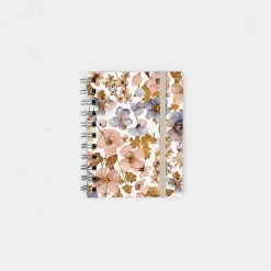 Libreta Wyro A6 Tapa Blanda Hojas Cuadrícula - Pressed Flowers Light