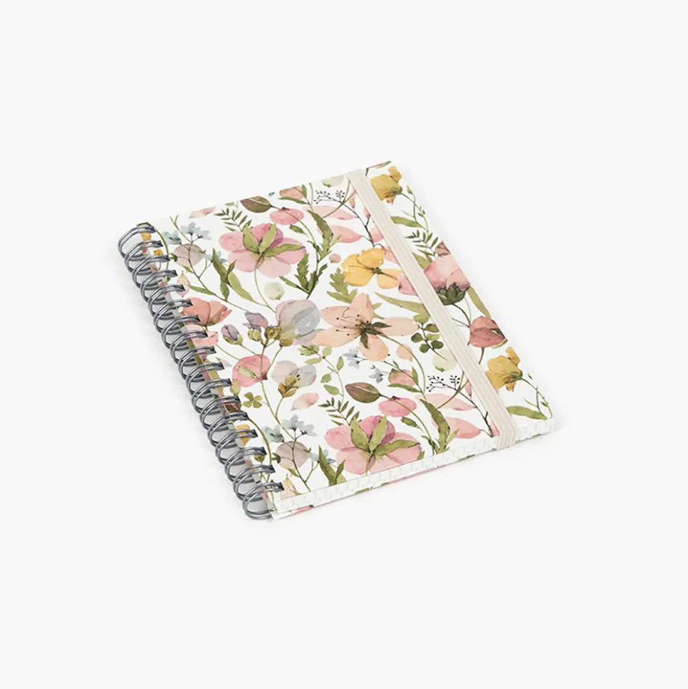 Libreta Wyro A6 Tapa Blanda Hojas Cuadrícula - Spring Flowers
