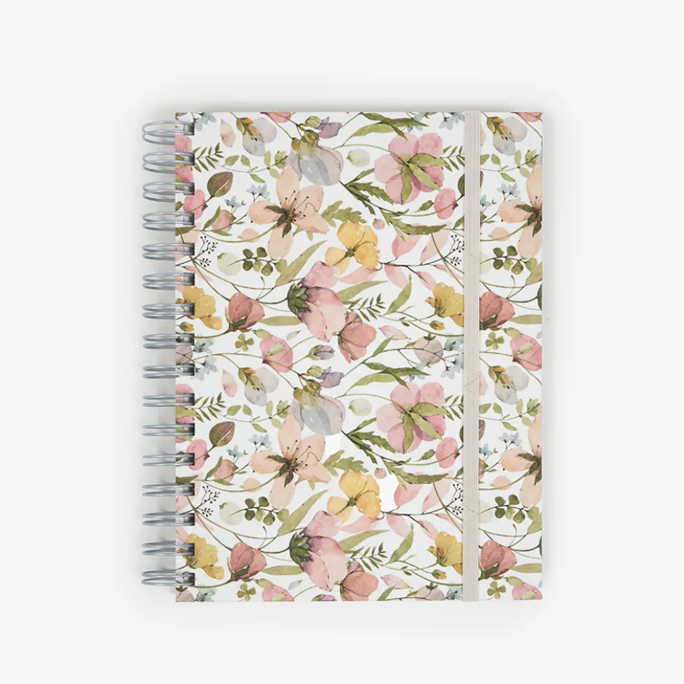 Libreta Wyro A5 Tapa Dura Hojas Lisas Spring Flowers