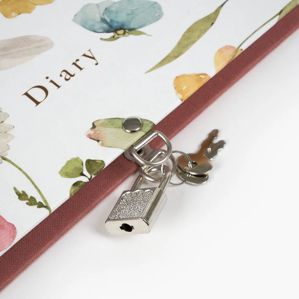 Libro diario candado Spring Flowers