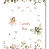 Lámina Cndy Bar personalizable con motivos de hadas. Tamaño A5.