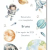 Lámina personalizable Bienvenida Cumpleaños Universo A5.